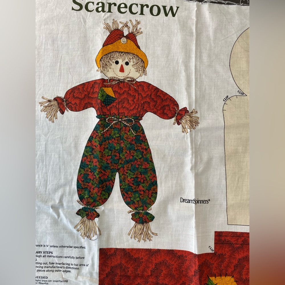 SCARECROW Cut & Sew Fabric Panel VIP Cranston Dream Spinners Uncut Fall/Hallowen
